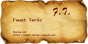 Faust Teréz névjegykártya
