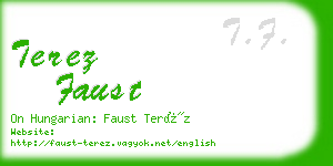 terez faust business card